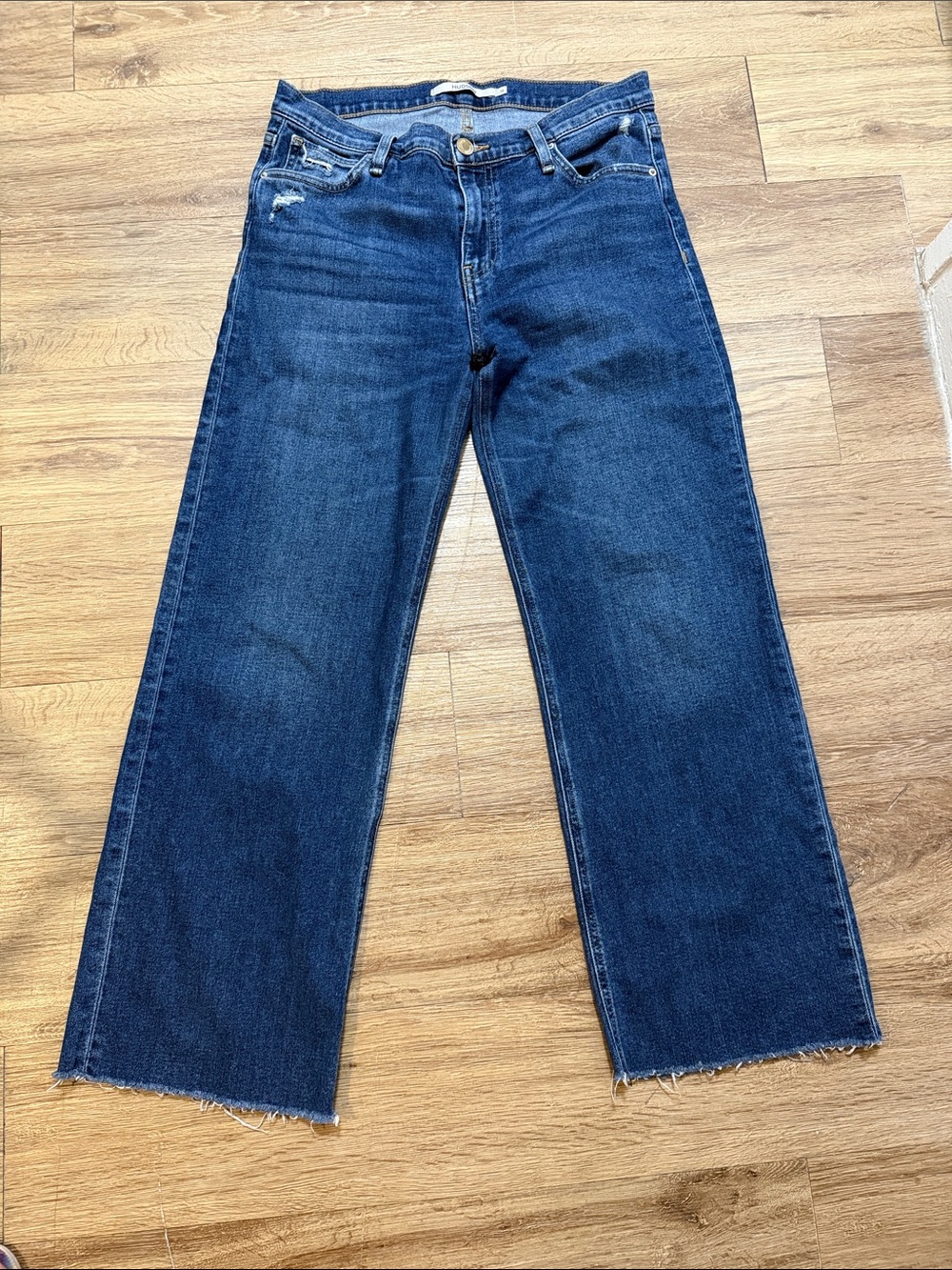 Hudson Jeans Rosie Phi Relaxed Wide-Leg Dark Blue Denim woman’s size